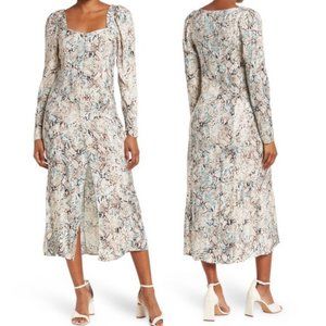 AFRM Mariska Floral Long Sleeve Midi Dress